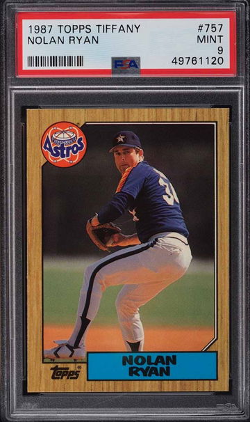 1987 TOPPS TIFFANY NOLAN RYAN #757 PSA 9 MINT