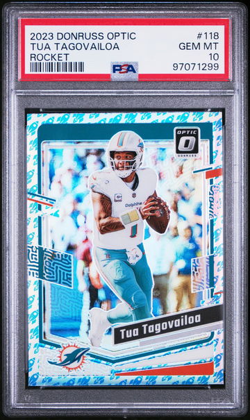 2023 Panini Donruss Optic Rocket Tua Tagovailoa #118 PSA 10