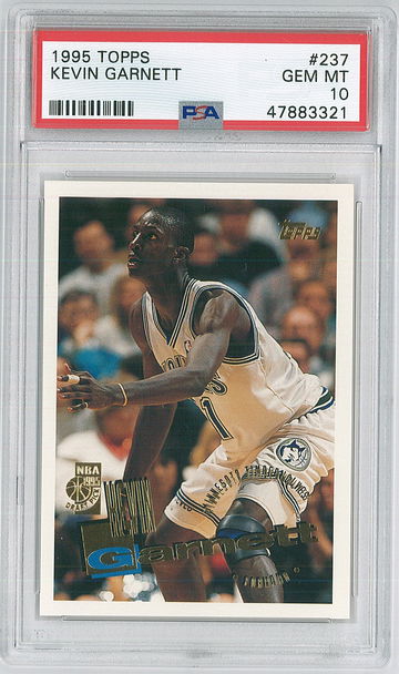 1995 Topps Kevin Garnett RC Rookie Card #237 PSA 10 [POP 182]