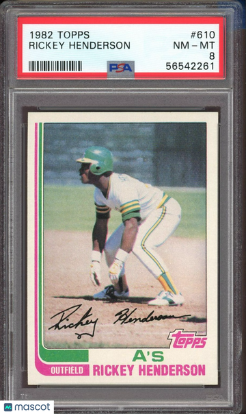 1982 Topps Rickey Henderson #610 PSA 8