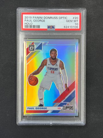 2019 Panini Donruss Optic - Paul George - Holo First Year Clippers PSA 10 Gem Mint