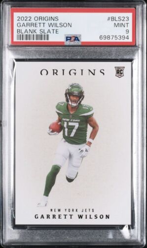 2022 ORIGINS GARRETT WILSON BLANK SLATE PSA 9 MINT CASE HIT JETS