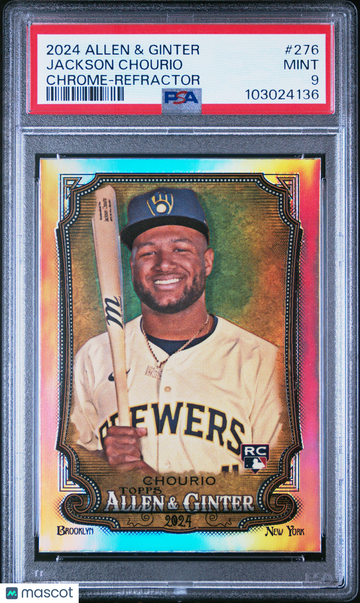 2024 Topps Allen & Ginter Jackson Chourio #276 Chrome-Refractor PSA 9