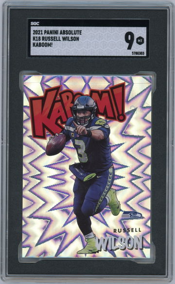 2021 Panini Absolute K18 Russell Wilson Kaboom! SGC 9 Seattle Seahawks