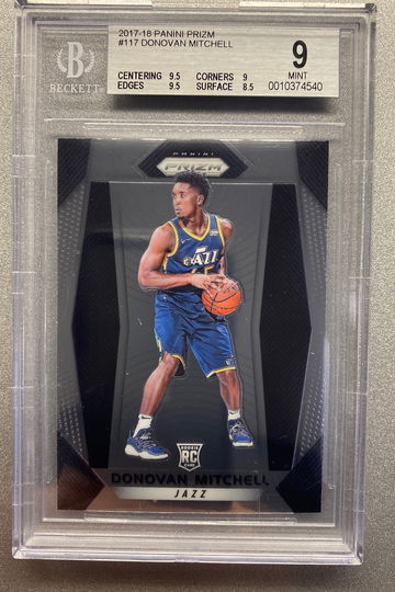 DONOVAN MITCHELL 2017 PANINI PRIZM ROOKIE BGS 9 MINT