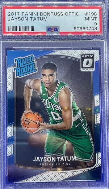 2017-18 Panini Donruss Optic #198 Jayson Tatum RC Rookie PSA 9 MINT Celtics