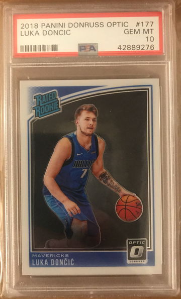 Luka Doncic Donruss Optic Rookie PSA 10