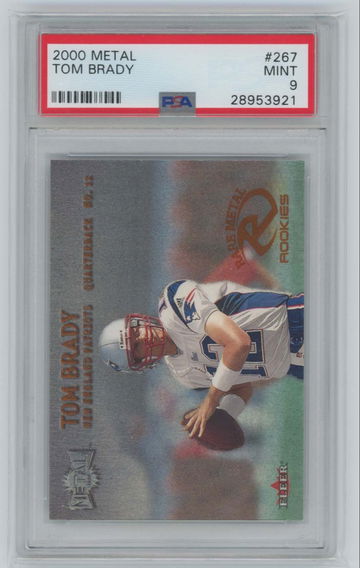 Tom Brady 2000 Metal PSA 9