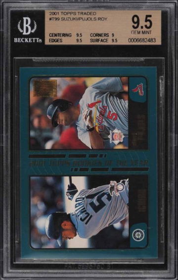 2001 topps traded Ichiro Pujols