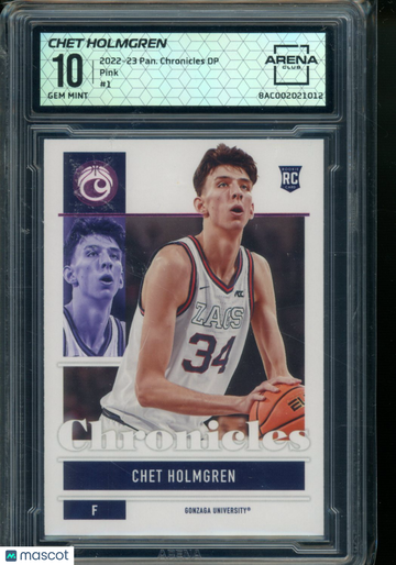 2022-23 Panini Chronicles Draft Picks Pink Chet Holmgren #No. 1 RC Arena Club 10