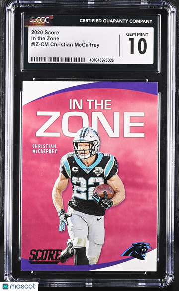 2020 Score Christian McCaffrey #IZ-CM In the Zone CGC 10