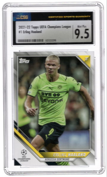 2021-22 Topps UEFA Campions Leauge Erling Haaland 9.5