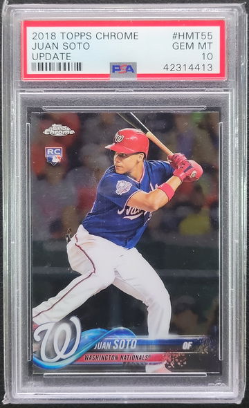 2018 Juan Soto Topps Chrome Update PSA 10