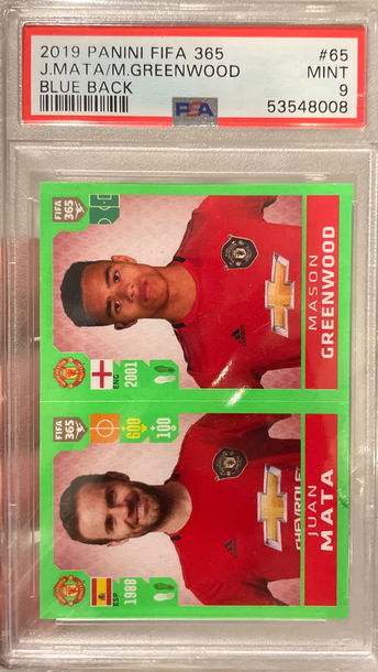 2019 FIFA 365 Mata/Greenwood Blue Back PSA 9
