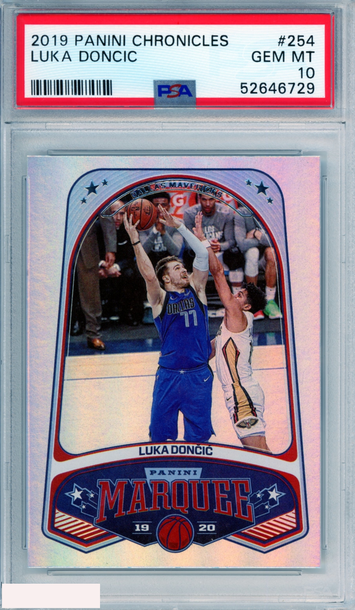 2019 PANINI CHRONICLES LUKA DONCIC #254 DALLAS MAVERICKS PSA 10 GEM MT