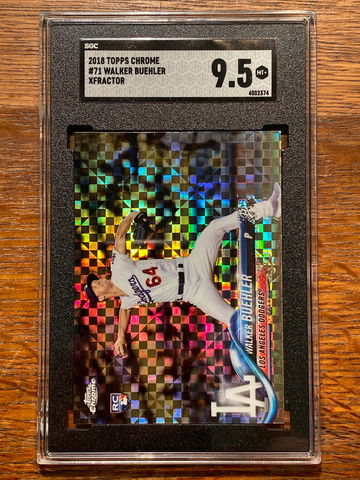2018 Topps chrome Walker Buehler Xfractor SGC 9.5