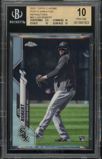 2020 Topps Chrome 60 Luis Robert RC Photo Variation Refractor SP BGS 10 Pristine