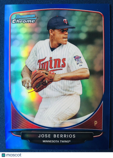 JOSE BERRIOS 2013 Bowman Chrome Prospects BCP191 BLUE Refractor SP #40/250 Twins