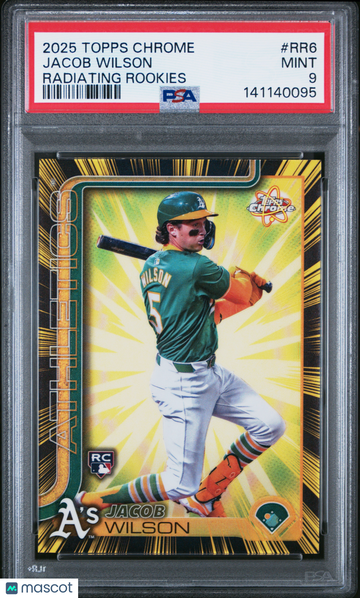 2025 Topps Chrome Radiating Rookies Jacob Wilson #RR6 Rookie PSA 9