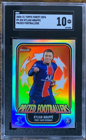 2020-21 Topps Finest UEFA Champions League Prized Footballers Kylian Mbappe