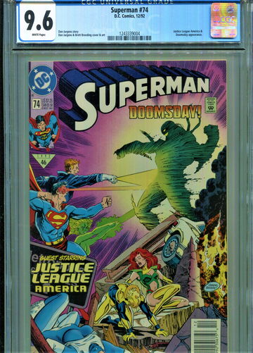 SUPERMAN 74 CGC 9.6  NEWSSTAND 