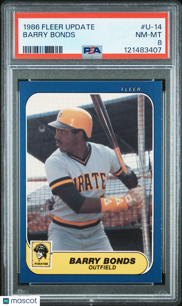 1986 Fleer Update Barry Bonds #U-14 PSA 8