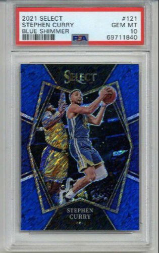 2021 PANINI SELECT BLUE SHIMMER #121 STEPHEN CURRY WARRIORS PSA 10 LOW POP