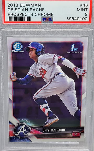 2018 Bowman Chrome Prospects #BCP 46 Cristian Pache PSA 9