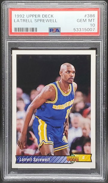1992-93 Upper Deck #386 Latrell Sprewell PSA 10 GEM MT RC Warriors