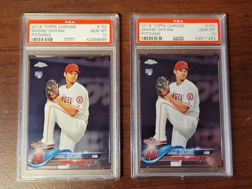 Lot of 2 Shohei Ohtani 2018 Topps Chrome PSA 10 #150 Pitching Angels GEMs