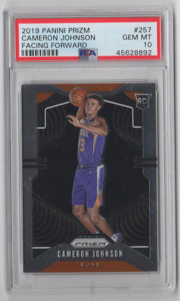 2019 Prizm Cam Johnson Facing Forward PSA 10