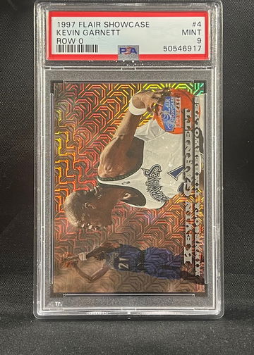 1997-98 Flair Showcase Row 0 #4 Kevin Garnett PSA 9 MINT #044/250 