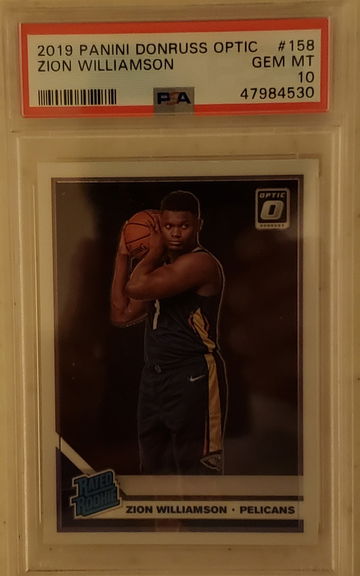 2019 panini donruss optic zion williamson #158 psa 10