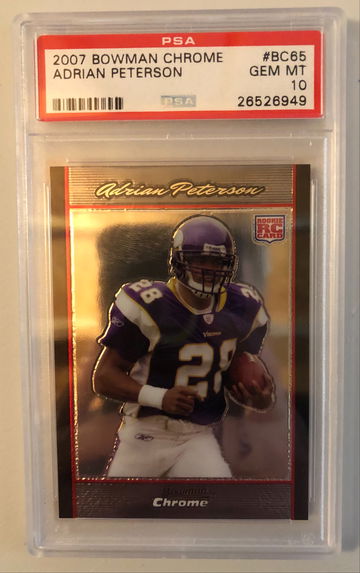 2007 Bowman Chrome Adrian Peterson RC PSA 10