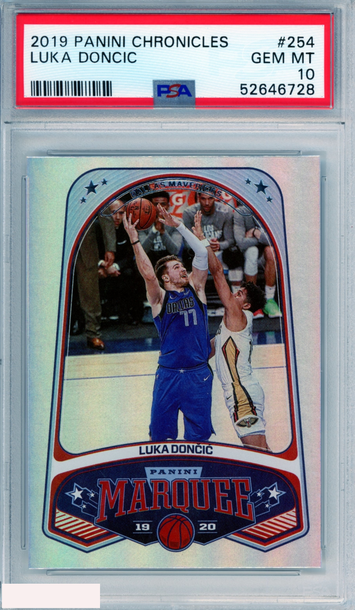 2019 PANINI CHRONICLES LUKA DONCIC #254 DALLAS MAVERICKS PSA 10 GEM MT