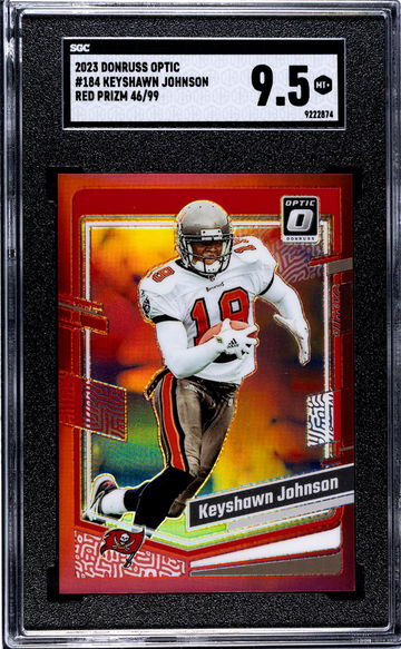 2023 Donruss Optic #184 Keyshawn Johnson Red Prizm /99 SGC 9.5