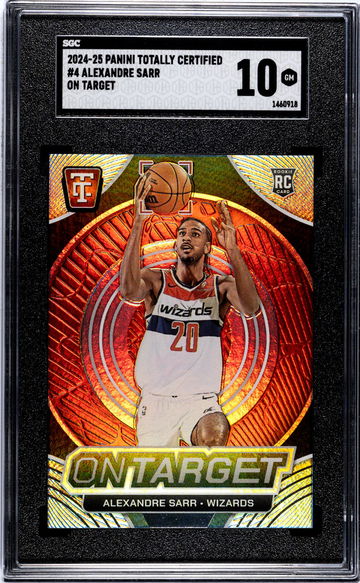 2024-25 Panini Totally Certified #4 Alexandre Sarr On Target SGC 10