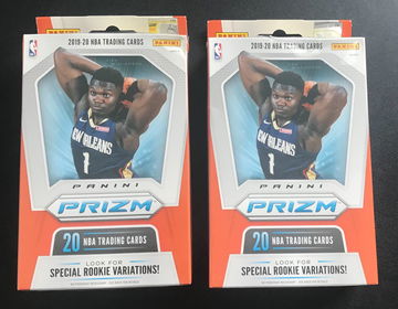 2019-20 Prizm Hanger Box Lot (2) Orange Ice + Variations 
