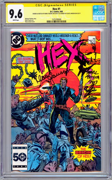HEX #1 CGC-SS 9.6 aka JONAH HEX SIGNED & SKETCH MARK TEXEIRA + KLAUS JANSON 1985