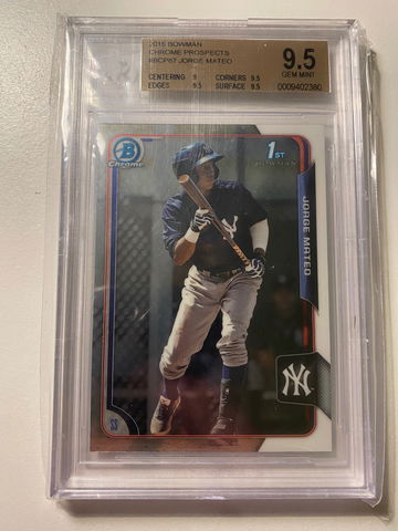 2015 Bowman Chrome Jorge Mateo BGS 9.5