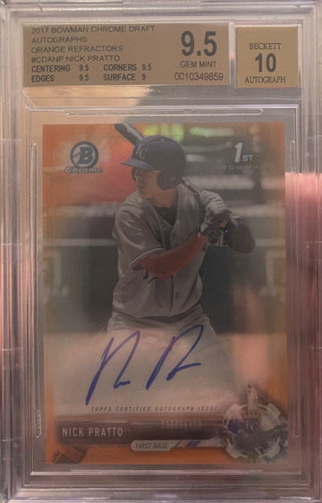 2017 Bowman Draft Nick Pratto auto /25 