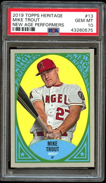 2019 Topps Heritage Mike Trout New Age Performers PSA 10 Gem Mint 