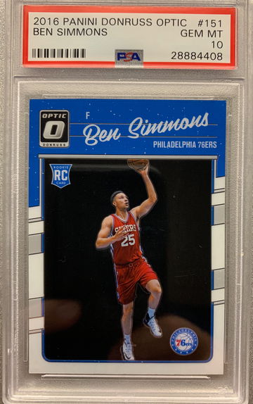 BEN SIMMONS 2016 OPTIC ROOKIE PSA 10 GEM MINT