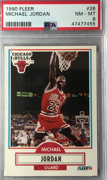 Michael Jordan 1990 Fleer #26 - PSA 8