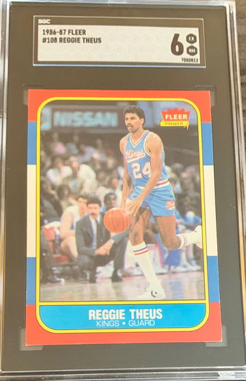 1986-87 Fleer Basketball Card #108 Reggie Theus  - Graded SGC 6 EX NM