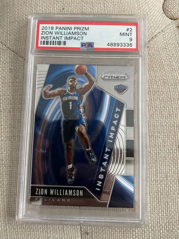 2019 Zion Williamson RC PSA 9 Instant Impact Panini Prizm #2