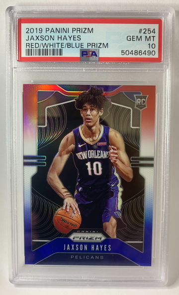 2019 Panini Prizm Jaxon Hayes Red White Blue Prizm PSA 10