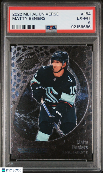 2022 Skybox Metal Universe Matty Beniers #154 PSA 6