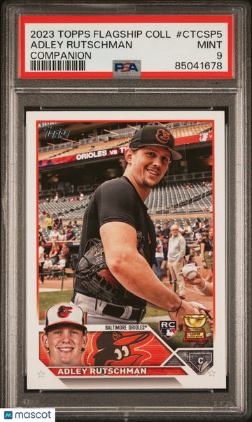 2023 Topps Flagship Collection ADLEY RUTSCHMAN Oversize Companion #CTCSP5 PSA 9