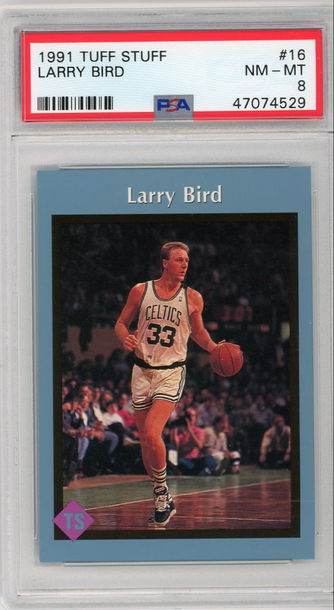 Rare 1991 Tuff Stuff Larry Bird #16 PSA 8 None Better